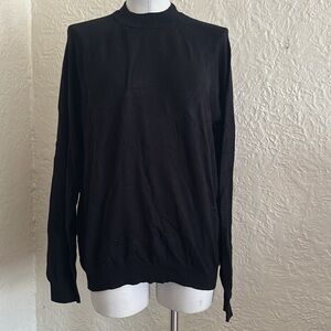 Zara Black Mock Neck Sweater Large
